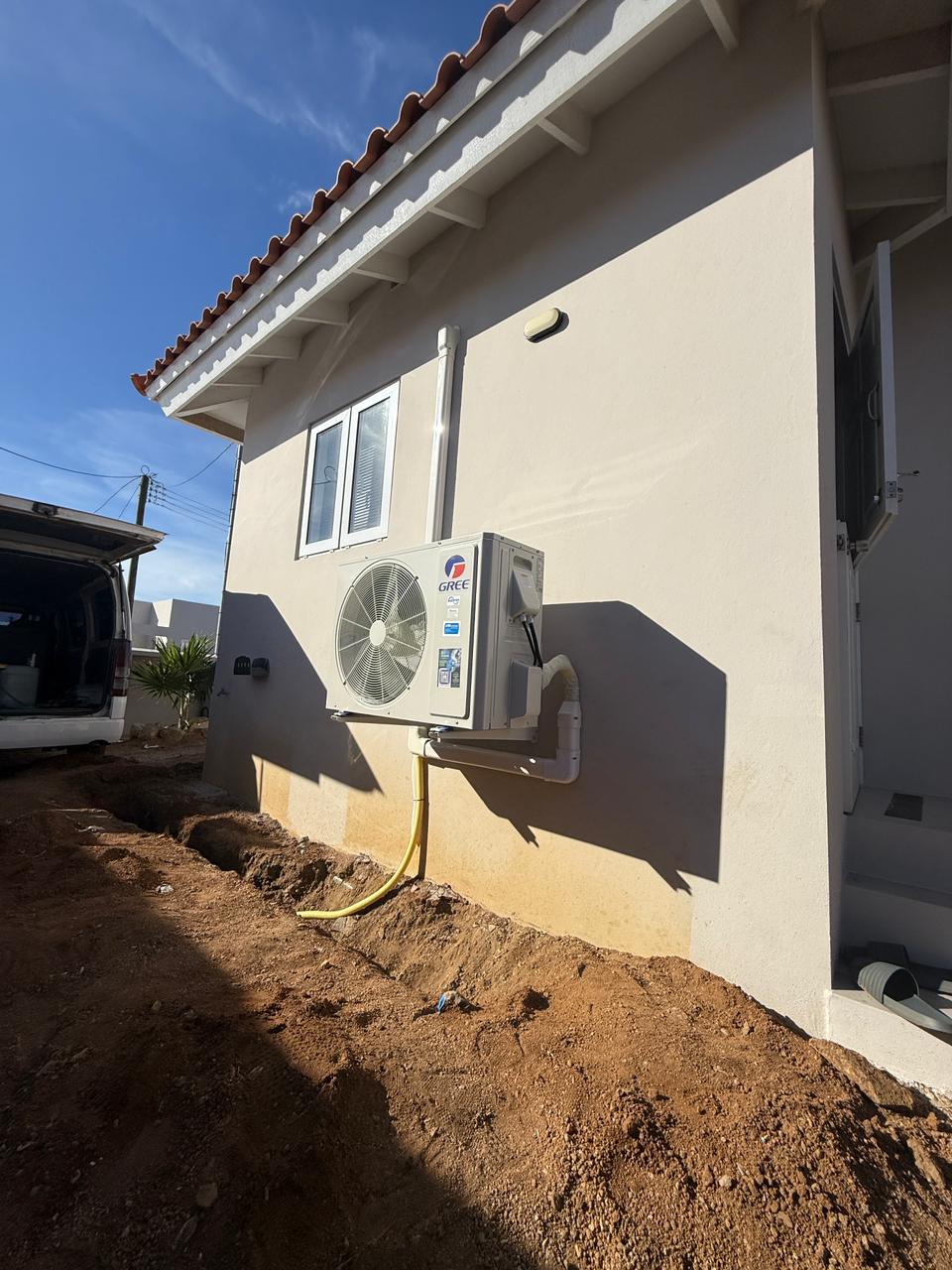 Residential AC unit installation
